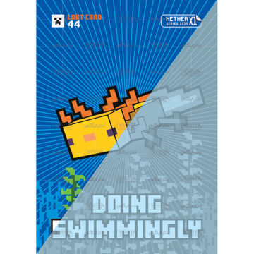کارت شماره 44 ماینکرافت 2025 - انجام شنا - Doing swimmingly