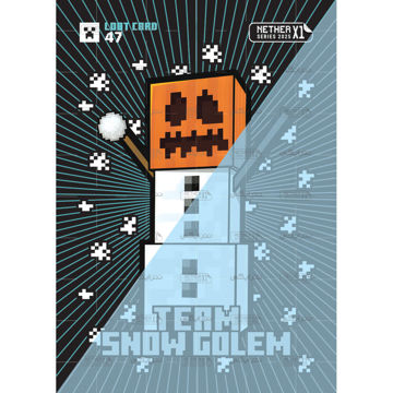 کارت شماره 47 ماینکرافت 2025 - گلم برفی تیم - Team snow golem