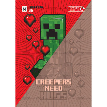 کارت شماره 36 ماینکرافت 2025 - خزنده ها به آغوش نیاز دارند - Creepers need hugs